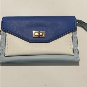 Isabella Vegan Blue and White Women's Clutch
